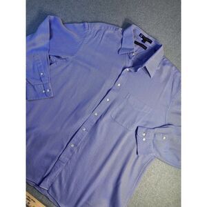 tommy hilfiger dress shirt mens Size 17 1/21 34-35 Blue‎ Stripped Shirt